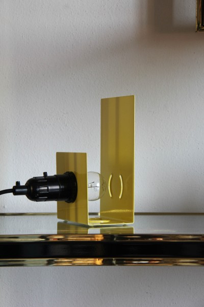 Pair of yellow Armilla Table Lamp by Vico Magistretti for Artemide