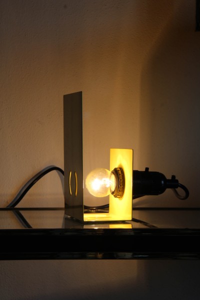 Pair of yellow Armilla Table Lamp by Vico Magistretti for Artemide