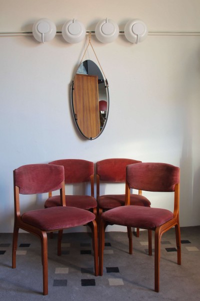 Set di 4 sedie design Gianfranco Frattini per Cantieri Carugati.