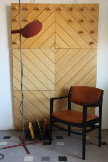 80s italian design modular wooden wall hanger 2
