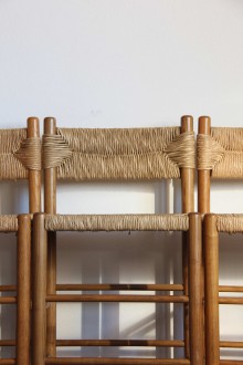 Set of 3 stools in the style of the Dordogne model by... 2