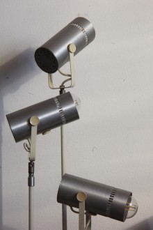 Floor lamp with three spotlights in the style of Sarfatti, 2