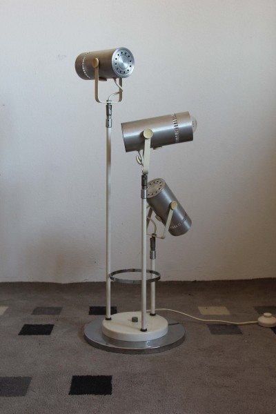 Lampada da terra a tre faretti sullo stile di Sarfatti