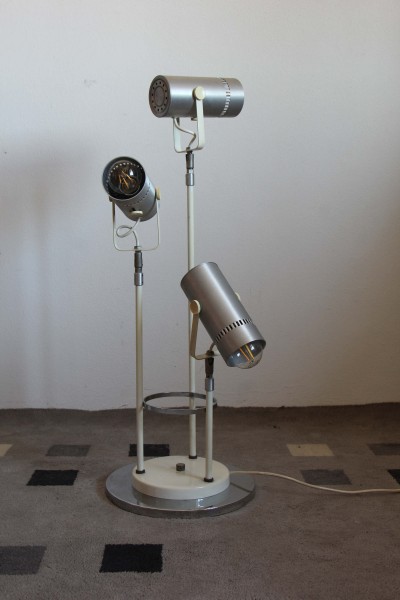 Lampada da terra a tre faretti sullo stile di Sarfatti