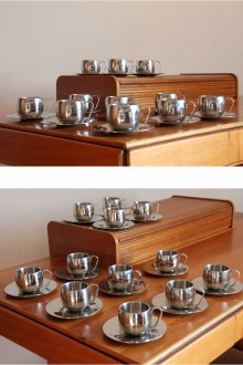 Set da 12 tazzine da caffè inox 18/10 marca IMCO 2
