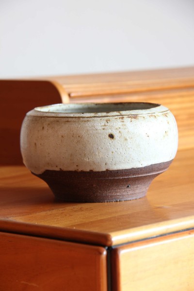 Glazed stoneware vase in the style of Carlo Zauli, 1970s.