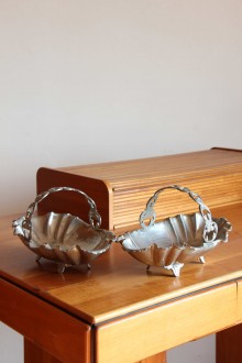 Pair of pewter centerpieces in excellent condition 2