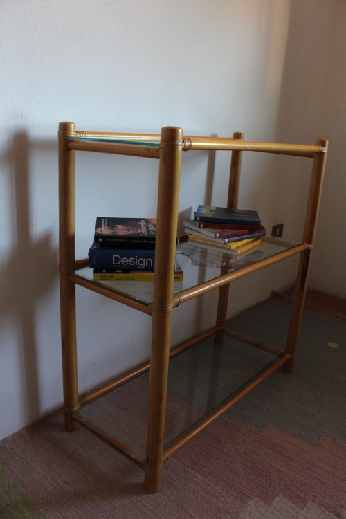 Bamboo etagere produced by Gervasoni
