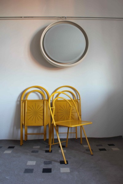 Set di 4 sedie pieghevoli modello Etoile, design Anna Anselmi produzione Bieffeplast