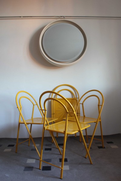 Set di 4 sedie pieghevoli modello Etoile, design Anna Anselmi produzione Bieffeplast