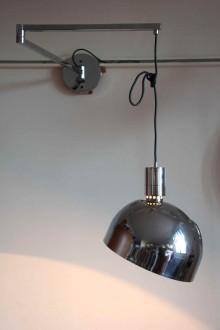 AS31Z Chrome Arm Pendant Chandelier by Franco Albini,... 2