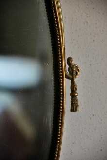 Brass mirror with decorated arms from the 1950s. 2