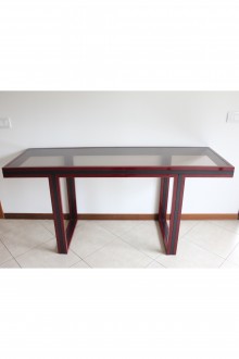 Console in the style of Romeo Rega in lacquered brass and... 2