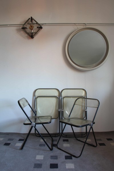 Set di 4 Sedie pieghevoli modello Plia design Giancarlo Piretti per Anonima Castelli.