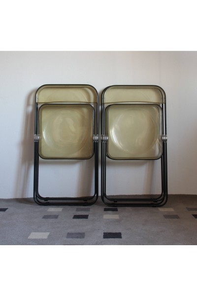 Set di 4 Sedie pieghevoli modello Plia design Giancarlo Piretti per Anonima Castelli.