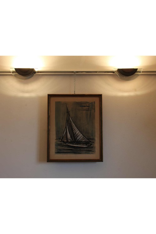 Pair of LAM wall sconces with cut...