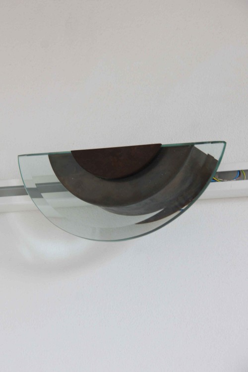 Pair of LAM wall sconces with cut...