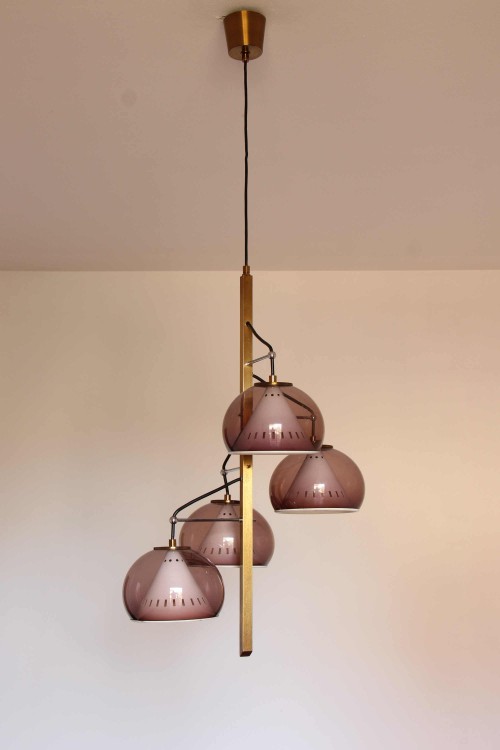 Lampter chandelier in brass and...