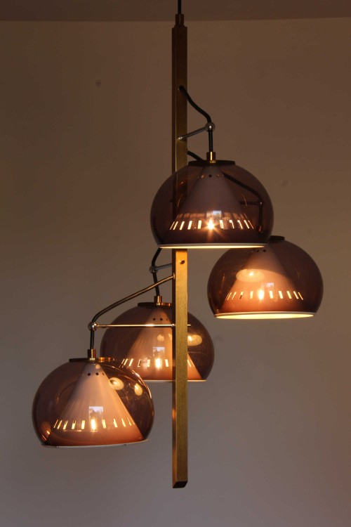 Lampter chandelier in brass and...