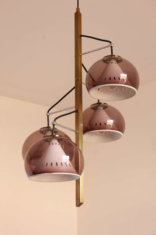 Lampter chandelier in brass and...