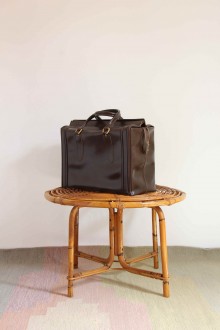 Valigia in cuoio vintage, anni '70 2