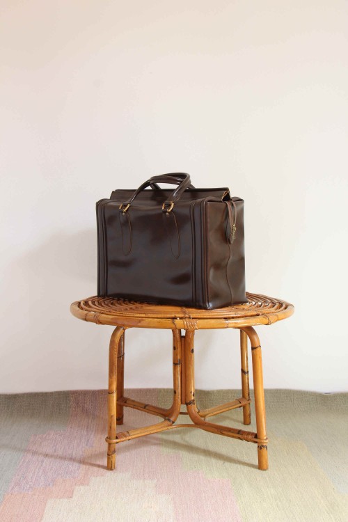 Vintage leather suitcase, 1970s