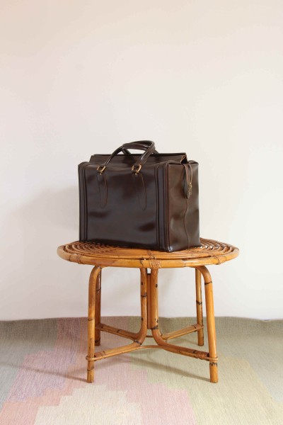 Valigia in cuoio vintage, anni '70
