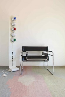 Chromed metal armchair produced by Bononia, Wassily model. 2