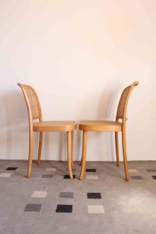 Pair of chairs in bent beech design Josef Hoffman, for... 2