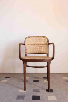 Pair of armchairs in bent beech design Josef Hoffman, for...
