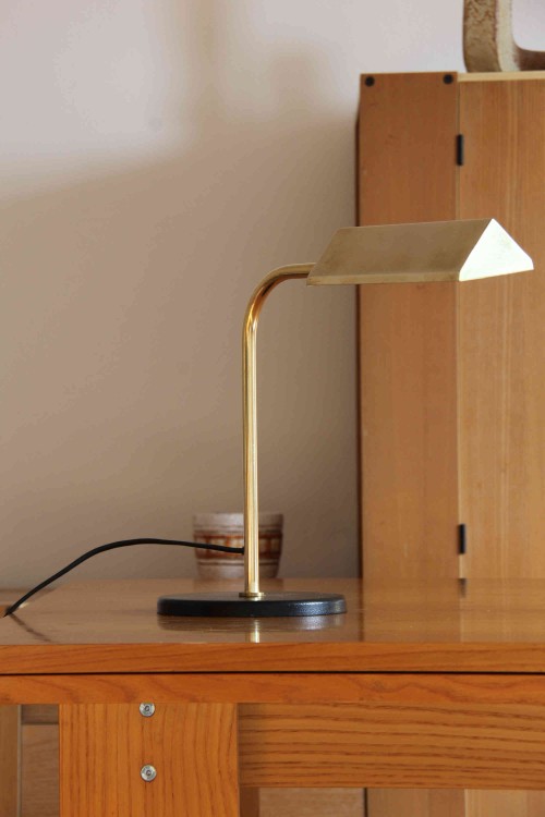 1970s brass table lamp, Italian...