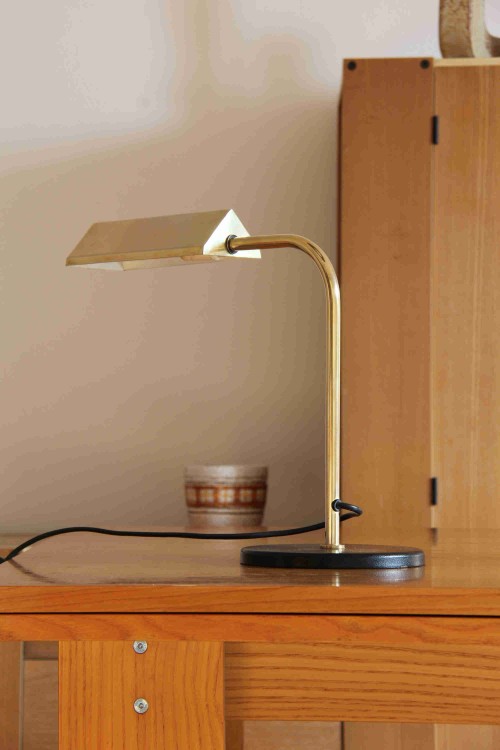 1970s brass table lamp, Italian...