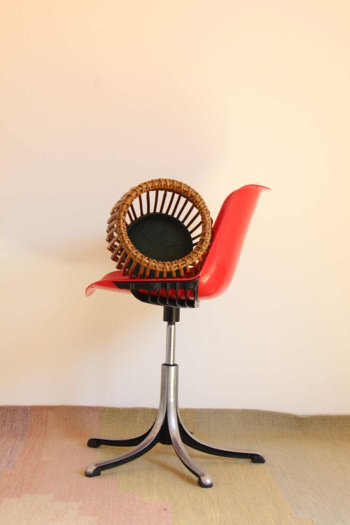 Bamboo and junction umbrella stand on...