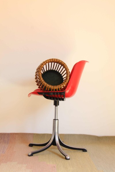 Bamboo and junction umbrella stand on the style of Bonacina