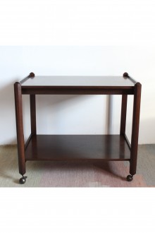 Wooden food trolley in the style of Ico Parisi, 1970s 2