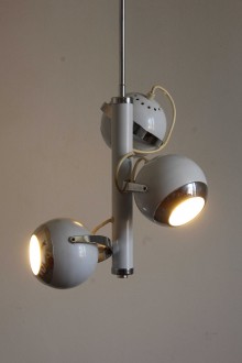 Lampadario space age a tre luci regolabili, anni '70