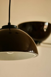 Coppia di lampadari Dalca in metallo made in Italy anni '70