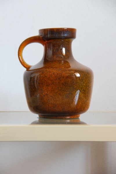 Brocca in ceramica stile West Germany/Fat Lava, anni '60
