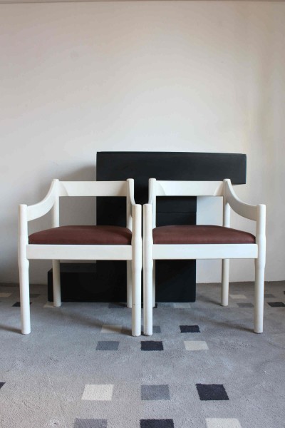Pair of armchairs model Carimate designed by Vico Magistretti for Cassina