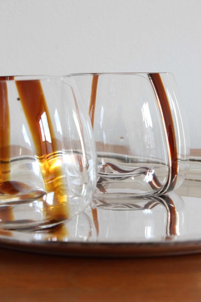 Pair of Murano glass vases probably designed by Toni Zuccheri