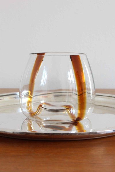 Coppia di vasi in vetro di Murano probabile design Toni Zuccheri