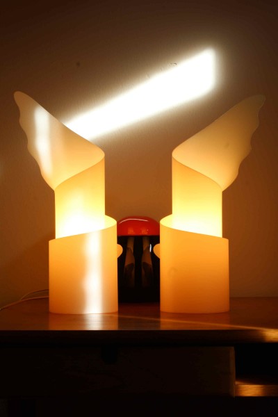Pair of Wings lamps designed by Riccardo Raco for Slamp from the 90s