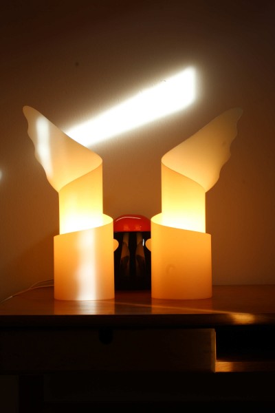 Coppia di lampade Wings design Riccardo Raco per Slamp anni '90