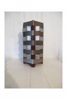 Portaombrelli in teak e acciaio di Ico Parisi per...