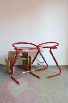 Pair of stools model Zeta SG design Gastone Rinaldi,...