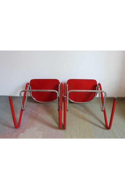 Coppia di sgabelli modello Zeta SG design Gastone Rinaldi, produzione Thema.