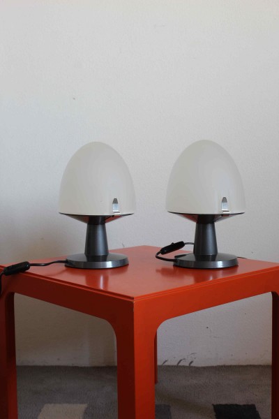 Pair of Dolly model table lamps, production and design Valenti Milano