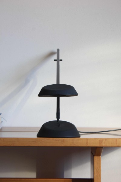 Lester model table lamp designed by Vico Magistretti for Oluce from the 80s