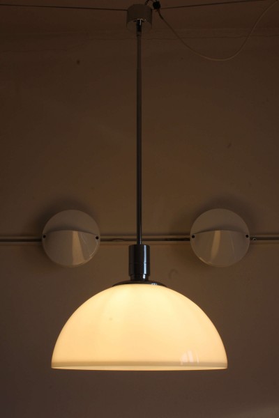 Ceiling lamp with telescopic arm Am/AS design Franco Albini, Franca Helg, Antonio Piva for Sirrah.
