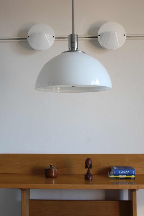 Ceiling lamp with telescopic arm...